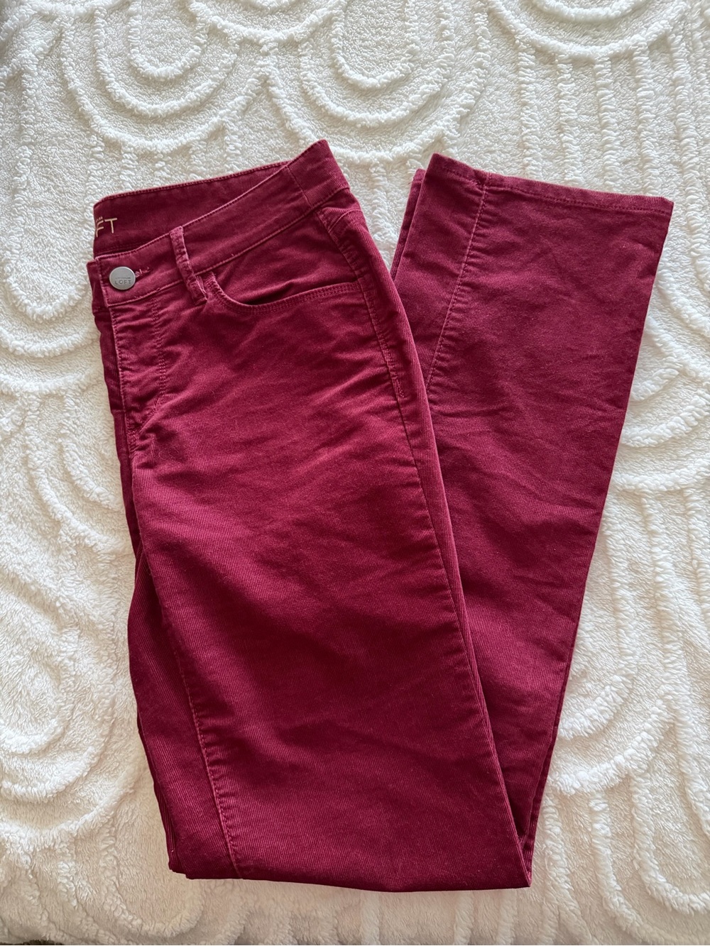 Women’s Loft burgundy corduroy Jeans